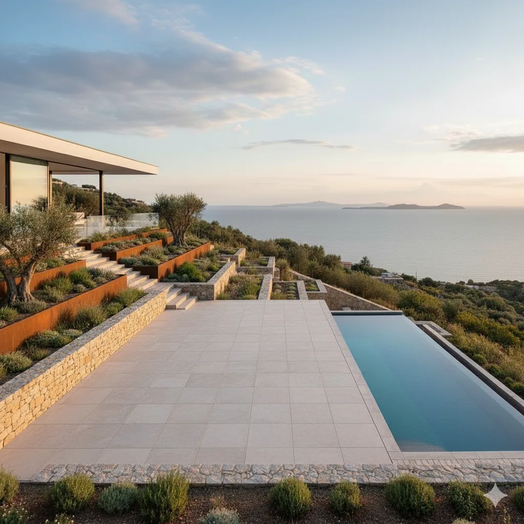 jardin desnivel descentende