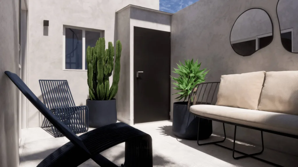 Diseño de jardín para una terraza practica, moderna y bonita.